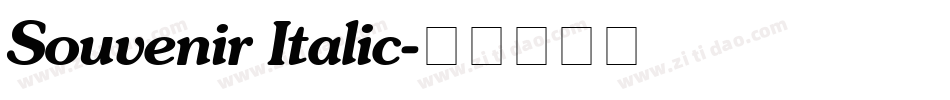 Souvenir Italic字体转换